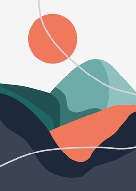 Abstract Mountain Landscape