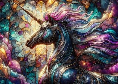 Stained Glass Unicorn