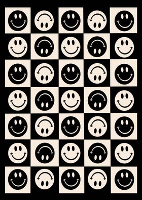 Checkerboard Smiley Faces