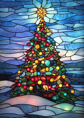 Stained Glass Christmas Tree