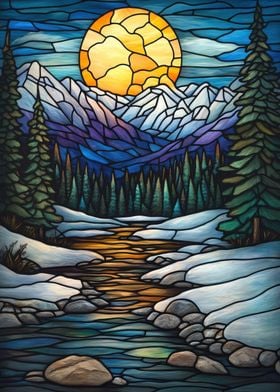 Stained Glass Mountain Stream