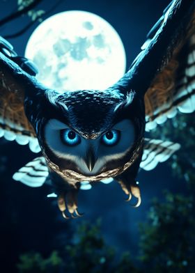 Owl in Moonlight