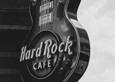 Hard Rock Cafe Guitar Sign