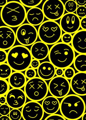 Yellow Emojis Pattern