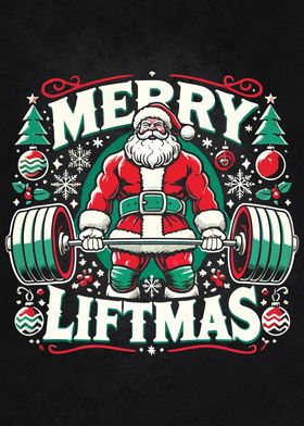 Merry Liftmas Santa Lifting Christmas Gym