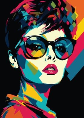 Pop Art Woman in Sunglasses