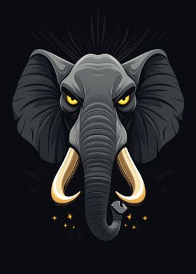 Angry Elephant Illustration