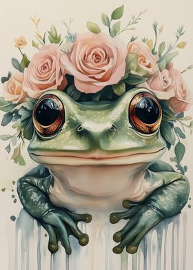 Frog with Flower Crown