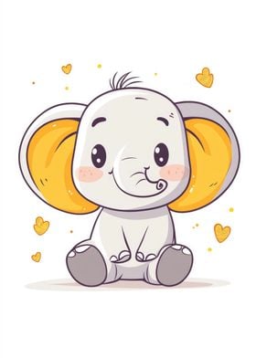 Cute Cartoon Elephant