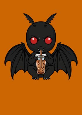 Cute Demon Drinking Boba