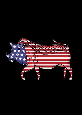 Warthog Lover USA Flag 4th Of July Warthog