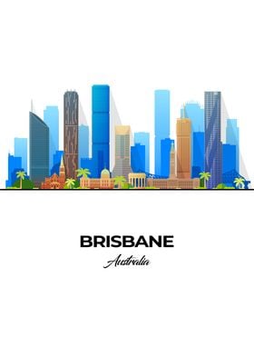 Brisbane Skyline Illustration