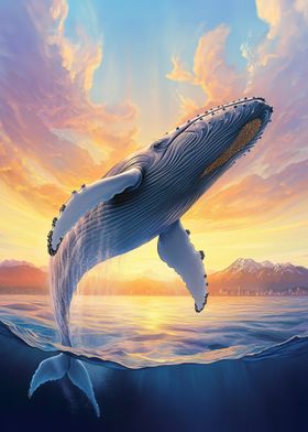 Humpback Whale Sunset