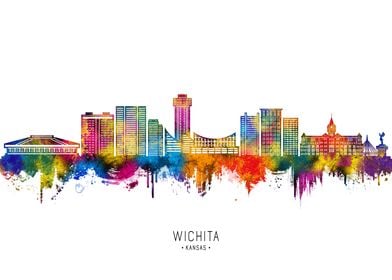 Wichita Skyline Watercolor