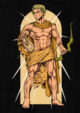 Apollo Greek God Illustration