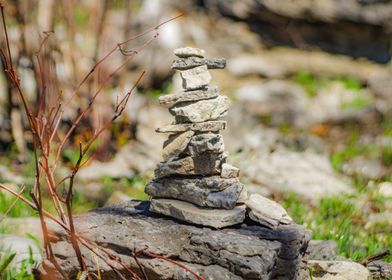 Stone Cairn in Nature