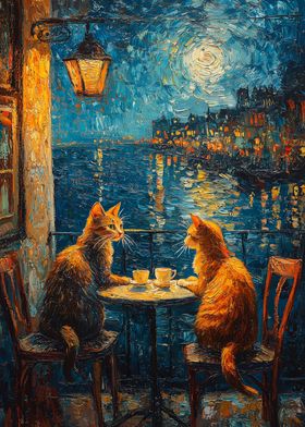 Cats Coffee Date