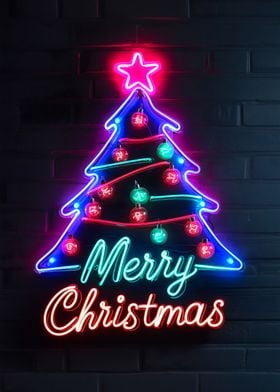 Neon Christmas Tree