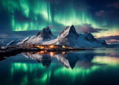 Northern Lights Landscape