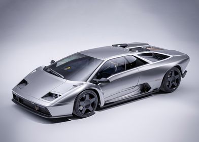 Silver Lamborghini Diablo