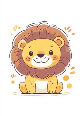 Cute Cartoon Lion