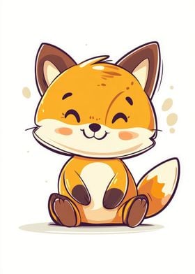 Cute Cartoon Fox