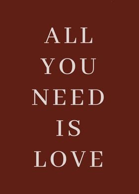 All You Need Is Love Poster