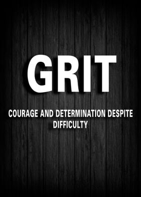 Grit Motivation Poster