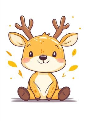 Cute Cartoon Deer