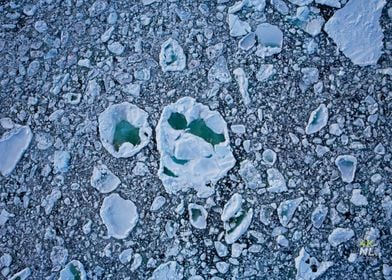 Ice Floes Aerial View