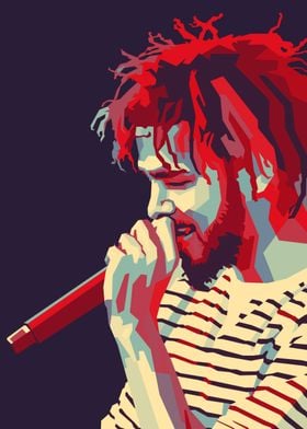 J. Cole Pop Art Portrait