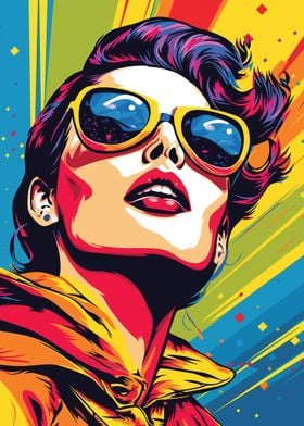 Pop Art Woman in Sunglasses