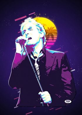 michael bolton 80s Retro Music Poster