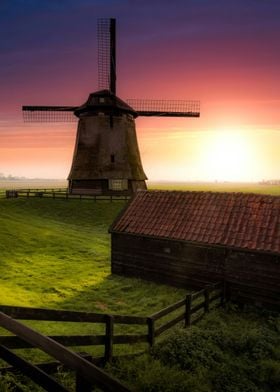 Windmill at Sunset