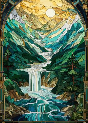 Stained Glass Waterfall