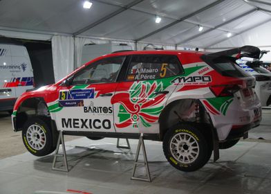 Rally Car with Mexican Design