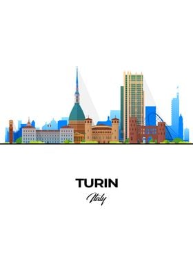 Turin Skyline Illustration