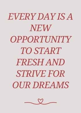 Dream Big, Start Fresh