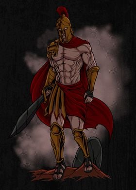 Ares Greek God Illustration