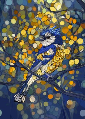 Blue Jay in Autumn