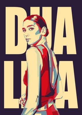 Dua Lipa Pop Art Portrait