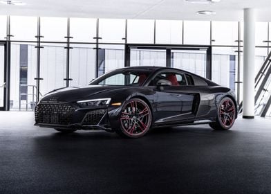 Black Audi R8 with Red Accents