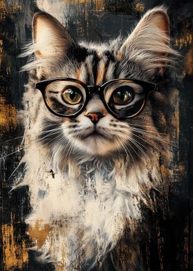 Cat Wearing Glasses