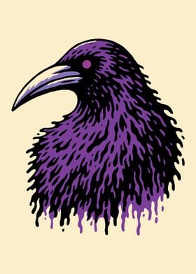 Dripping Purple Raven