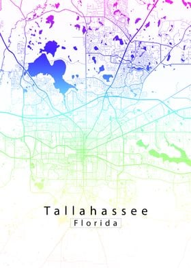 Tallahassee Florida City Map