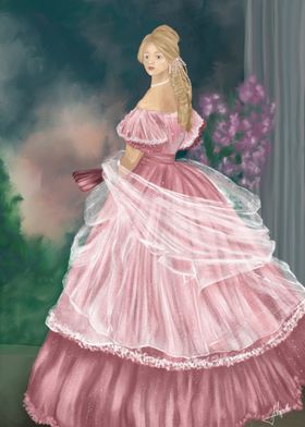 Pink Ball Gown Lady