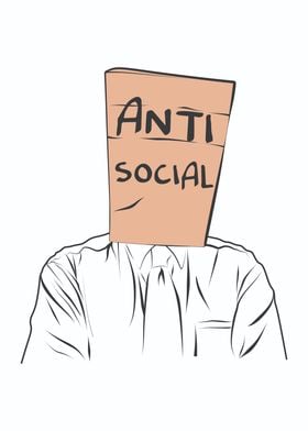 Antisocial Man Illustration