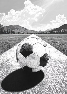 Soccer Ball on Field