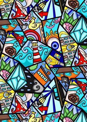 Colorful Doodle Pattern