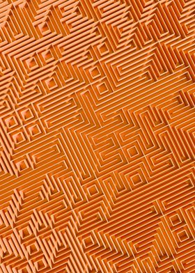 Orange Maze Pattern